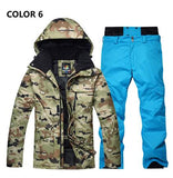Waterproof Thermal Ski Jacket+Snowboard Pant Male