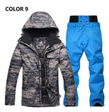 Waterproof Thermal Ski Jacket+Snowboard Pant Male