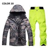 Waterproof Thermal Ski Jacket+Snowboard Pant Male