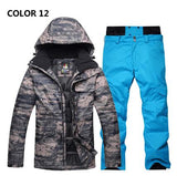 Waterproof Thermal Ski Jacket+Snowboard Pant Male