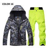 Waterproof Thermal Ski Jacket+Snowboard Pant Male