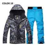 Waterproof Thermal Ski Jacket+Snowboard Pant Male