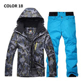Waterproof Thermal Ski Jacket+Snowboard Pant Male