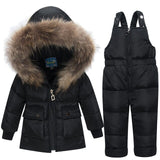 Ski Suit Baby Girl down Outerwear Coat+trousers -30degree