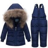 Ski Suit Baby Girl down Outerwear Coat+trousers -30degree
