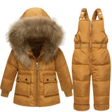 Ski Suit Baby Girl down Outerwear Coat+trousers -30degree