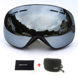 Ski Goggles with Magnetic Double Layers Lens Skiing