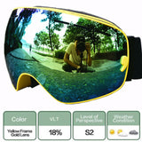 Unisex Anti-Fog Ski Goggles
