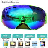 Ski Goggles For Men UV400 Anti-fog Double Layers