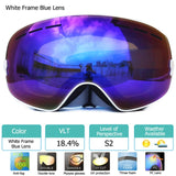 Ski Goggles For Men UV400 Anti-fog Double Layers