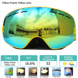 Ski Goggles For Men UV400 Anti-fog Double Layers