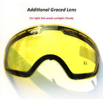 Ski Goggles For Men UV400 Anti-fog Double Layers