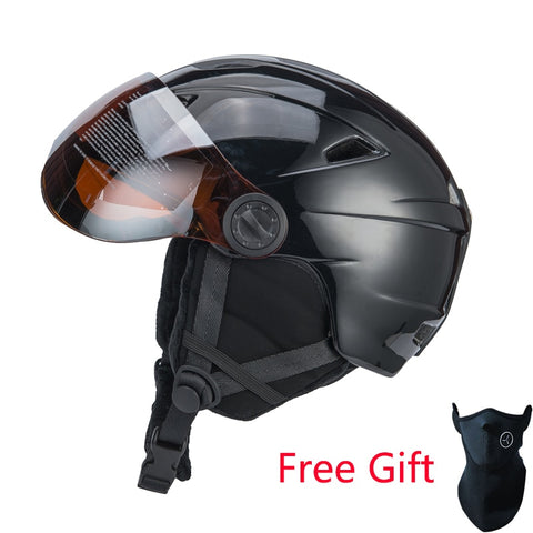 Ski Helmet With Goggle Integrally-molded
