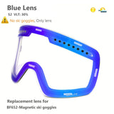 Ski Goggles with Magnetic Double Layer Polarized