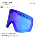 Ski Goggles with Magnetic Double Layer Polarized