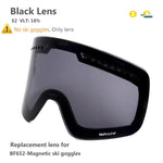 Ski Goggles with Magnetic Double Layer Polarized