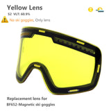 Ski Goggles with Magnetic Double Layer Polarized