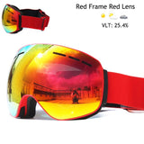 Unisex Ski Goggles With Magnetic Double Layers Lens