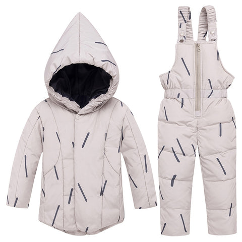 Ski Suit For Children Hooded Girl's Down Jackets Outerwea